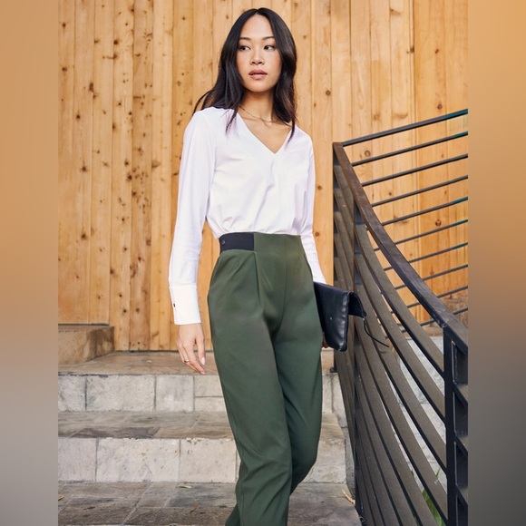 ADAY Something Tailored Shirt Technical Silk in White- Still Full Price - Picture 16 of 16